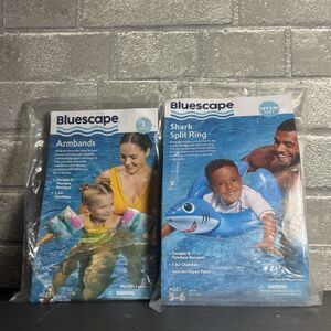 Bluescape Shark Split Ring Mermaid Armbands Lot Pool Float Swim Aids Sealed New